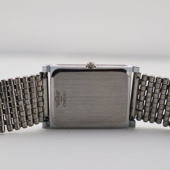 Seiko Slim Vintage Quartz Men's Wrist Watch Green  Dial with New Chain Bracelet - Picture 5 of 6